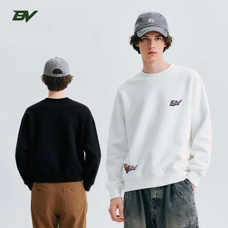 BV秋冬上新套头男士韩版圆领套头休闲百搭卫衣户外休闲宽松上衣