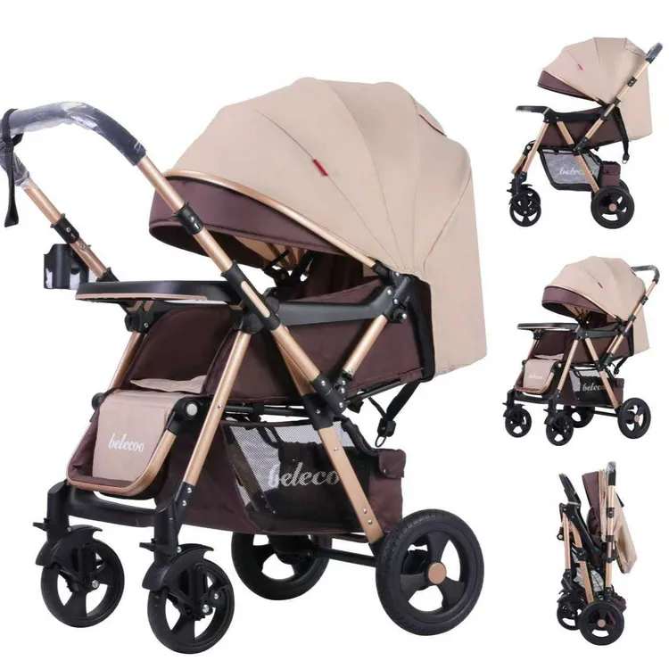 新疆包邮贝丽可婴儿推车双向推加大加宽可折叠减震童车