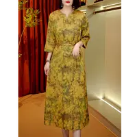 0033【依】新款百搭时尚简约休闲显瘦遮肉减龄连衣裙