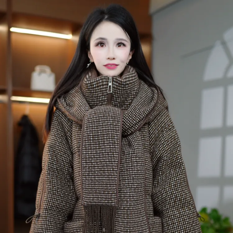 2025精致时尚优雅高贵优雅减龄韩版百搭羽绒服M-XL