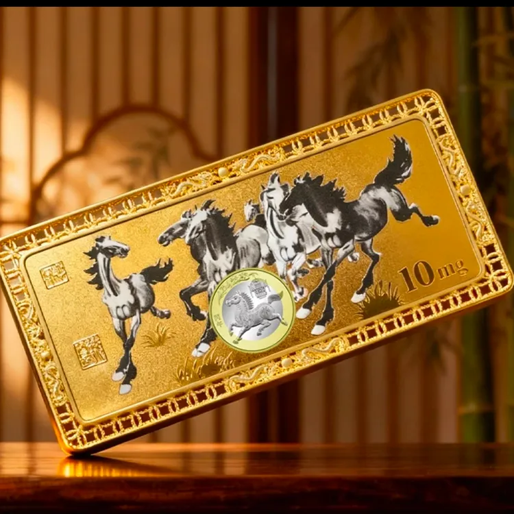 法定货币《马上有钱》花丝纪念砖带礼盒豹子号888商品图