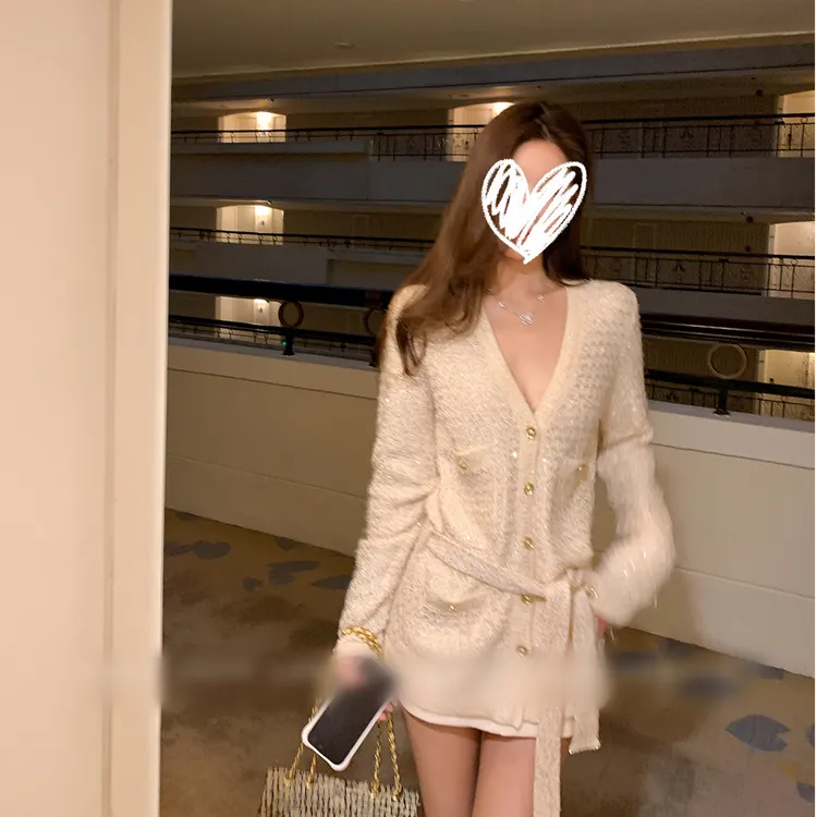【爱丁堡秋天】小香风长袖针织外套女秋冬百搭休闲开衫上衣00508