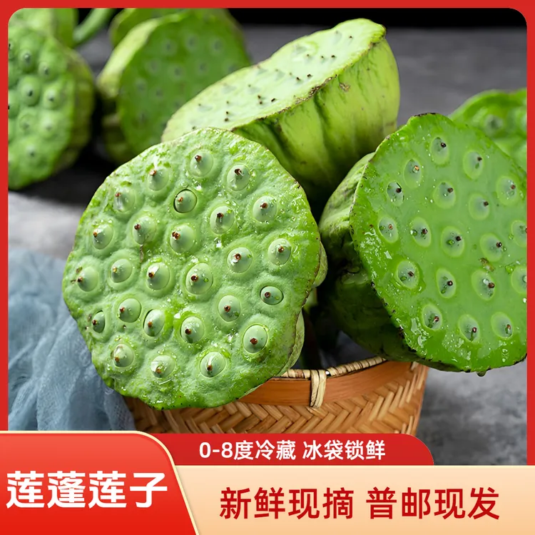 【农家自种】新鲜大蓬莲子应季水果莲蓬炒菜老莲子生吃脆甜煲汤粉糯