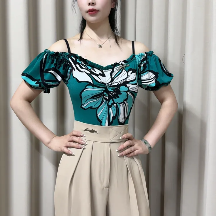 薇葶丹斯舞蹈服WAITING DANCE露肩摩登连体衣WTMD0019