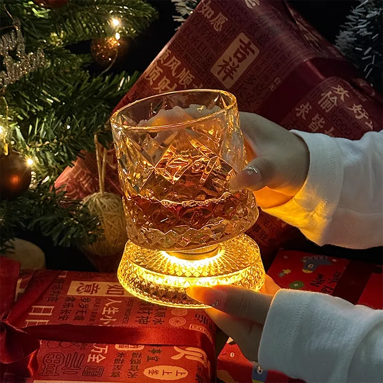 【节日礼盒装】不倒翁转转杯新年小礼物圣诞生日伴手礼威士忌玻璃杯