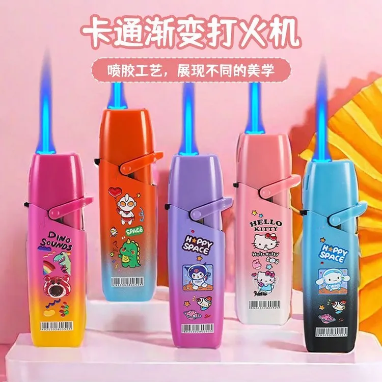 2025新款防爆防风打火机高品质卡通摇臂充气打火机网红爆款高颜值