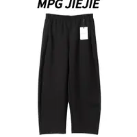 MPG JIEJIE【舒心裤】25早秋休闲简约黑色弹力松紧腰九分裤