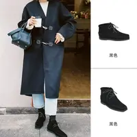 MANIKA GUAN25年秋冬新款反绒平底女士短靴时尚百搭舒适MK2018268