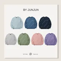 ByJunjun【浮力卫衣】马卡龙色系背部字母圆领卫衣