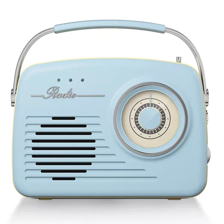 Akai 复古蓝牙FM 收音机R100插卡USB播放仿古便携式音响漂亮田园