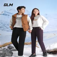 GLM秋冬男女同款直筒裤休闲显瘦保暖御寒外穿口袋印花