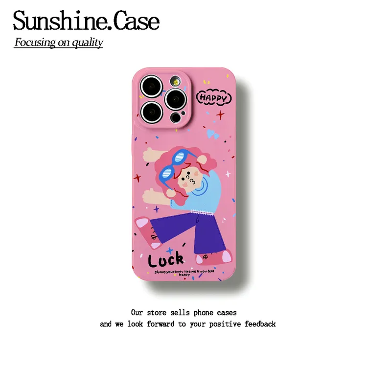 瑜伽女孩菲林软壳适用苹果oppo华为vivo小米荣耀创意手机壳防摔