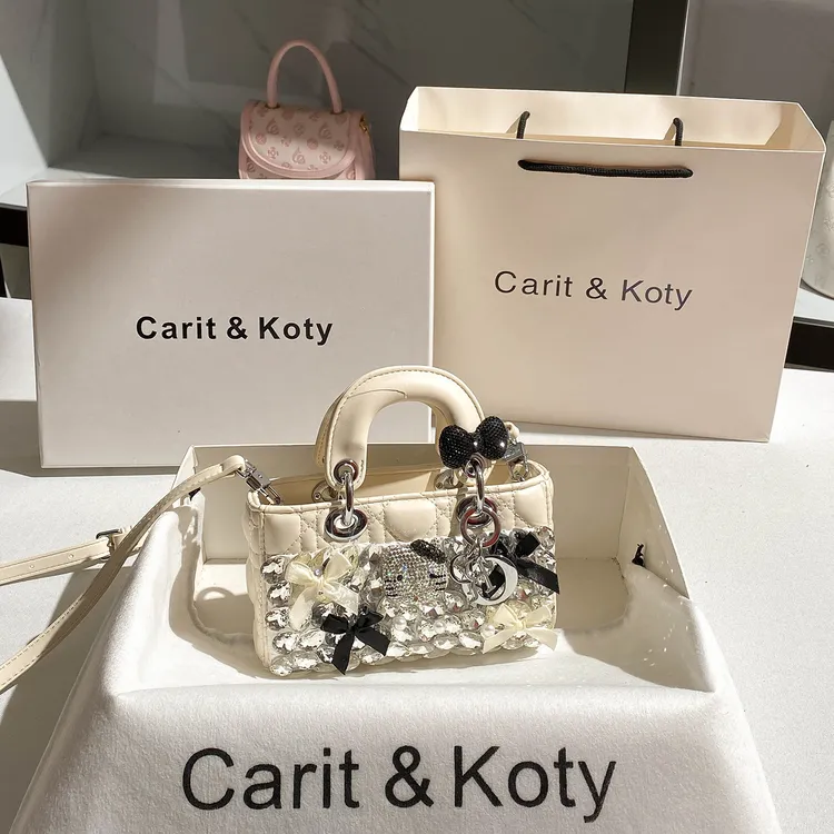 CARIT KOTY小众可爱kitty猫戴妃包包女2025新款潮手提晚宴包斜挎