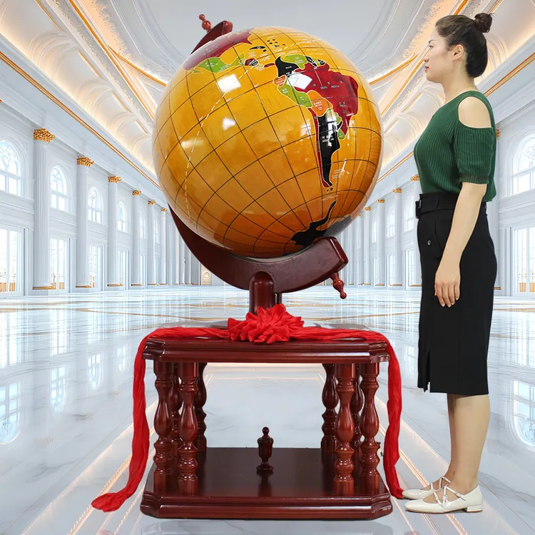 地球仪摆件落地纯铜木质的办公室装饰大号开业礼品毕业送学校礼物