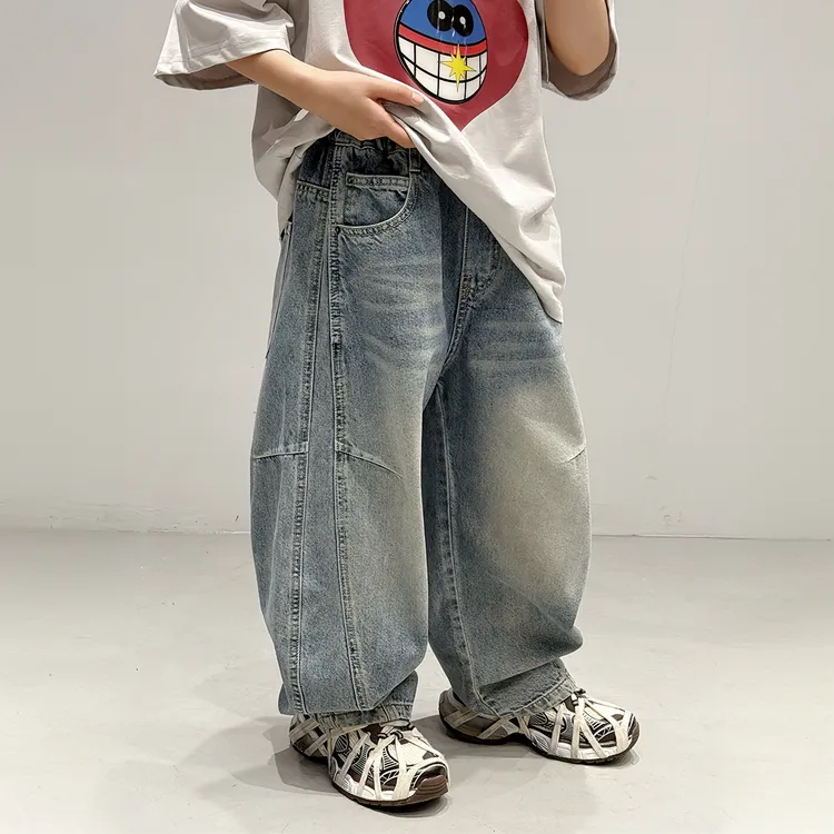 童装男童裤子2025春秋新款中大童装秋款儿童牛仔裤秋季痞帅潮男孩