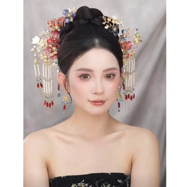 合金婚庆饰品 2025新娘饰品重工中式百搭头饰310