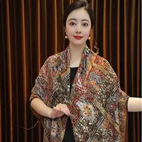 【波西米亚】140*140剪花大方巾围巾女士丝巾百搭气质国风复古气质