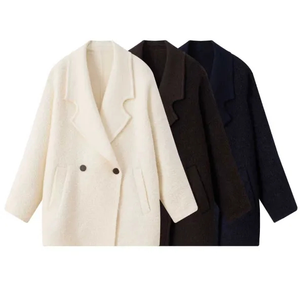 #轻奢大牌#原创独款高端羊驼绒15苏丽女士舒适双面羊绒大衣2513