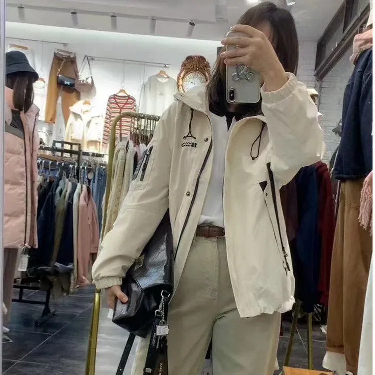实体店精选月连帽宽松遮肉韩范外套上衣女时尚休闲洋气网红同款
