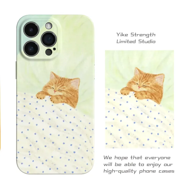 睡眠小橘猫菲林壳软壳适用iphone苹果16pro可爱小米15 VIVO华为