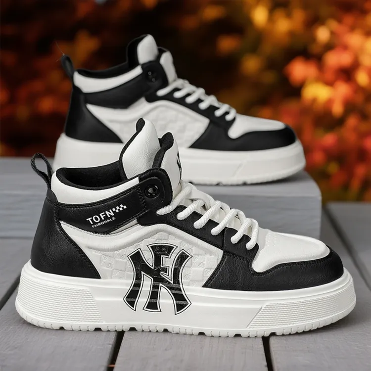 FN【4CM增高】男鞋秋季新款休闲板鞋宽楦不磨脚不挤脚运动小白潮鞋