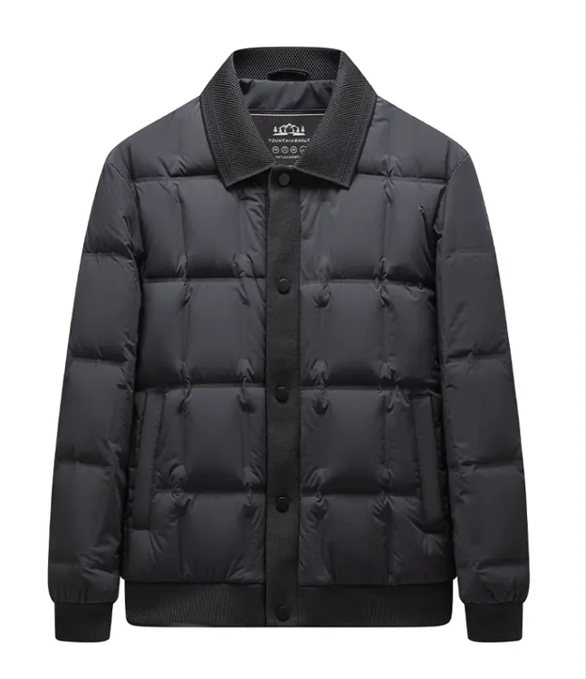 冬款羽绒服短款冬季轻薄翻领泡芙潮牌中青商务百搭轻盈男士外套