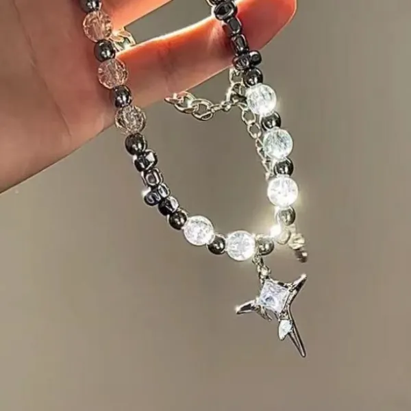 钛钢项链 【万花冰镜】高级轻奢锁骨链不掉色男女小众百搭个性配饰