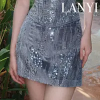 LANYI岚怡壹闪片小A型裙（只有裙子没有胸衣）