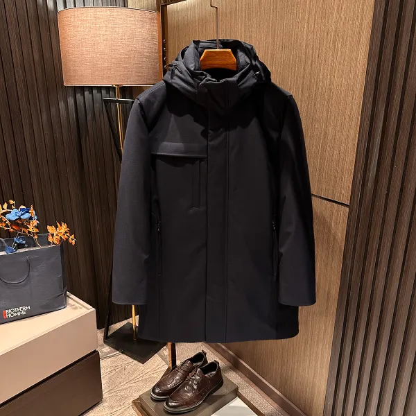 【商务臻品 可脱卸帽】25冬装新款男士高品质中长款保暖防风羽绒服