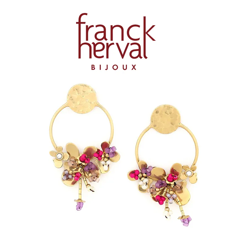 合金耳饰 法国品牌Franck Herval 弗里达系列耳针时尚个性耳饰 