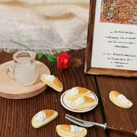 【开芯定制-迷你冰淇淋吐司】高品树脂仿真食玩 树脂diy配件