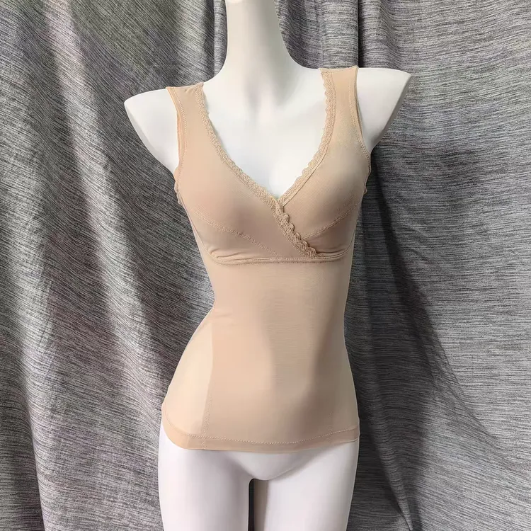 薄款日单打底无钢圈托胸收腹束腰侧收副乳美体背心产后恢复塑形