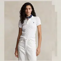 拉夫劳伦女士棉质半袖麻花毛衣美国直邮