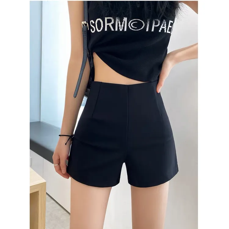 新款下半身失踪黑色高腰短裤夏季女打底裤外穿小个子女款辣妹热裤