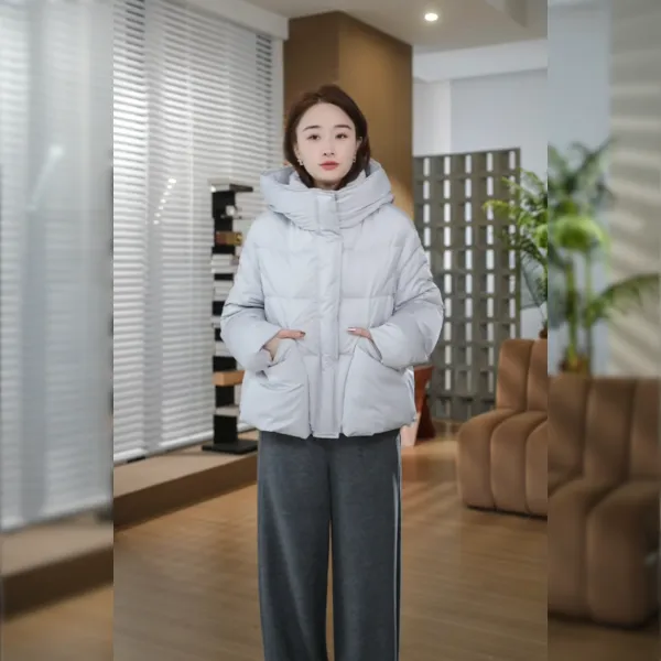 HELA AOMI “云朵羽绒”90白鸭绒桑蚕丝皮点缀设计羽绒服CY5DC64446