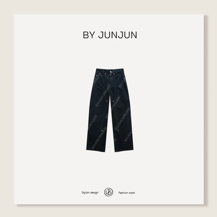 ByJunjun【钉子裤】进口细条绒软糯休闲裤