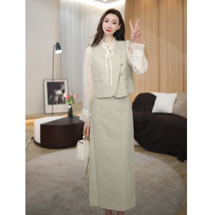 【春季上新】马克华菲女装新品2025春季时尚气质复古优雅套装