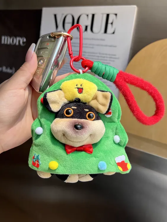 正版蜜蜂小狗包包挂件书包挂饰情侣毛绒公仔钥匙扣丑萌礼物小玩偶