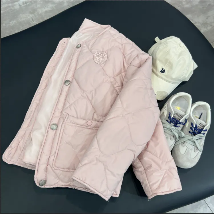 心动 502春款曲线百搭棉服外套时尚短款圆领韩版休闲