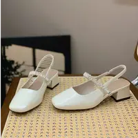 Z3588-水钻一字带包头凉鞋女玛丽珍鞋配裙子2025夏季新款