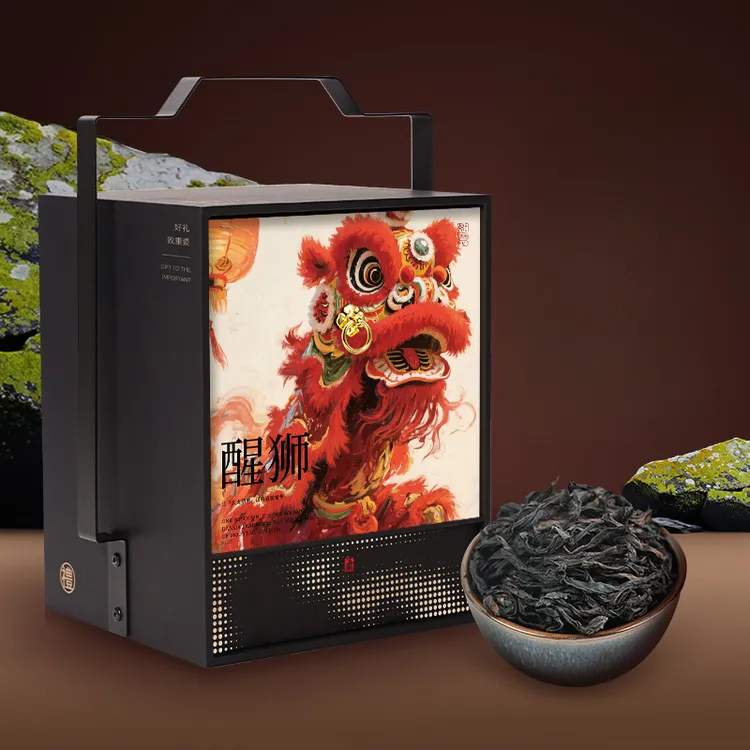 五虎醒狮肉桂茶福建岩茶乌龙茶高山茶叶特级浓香定制礼盒节日送礼