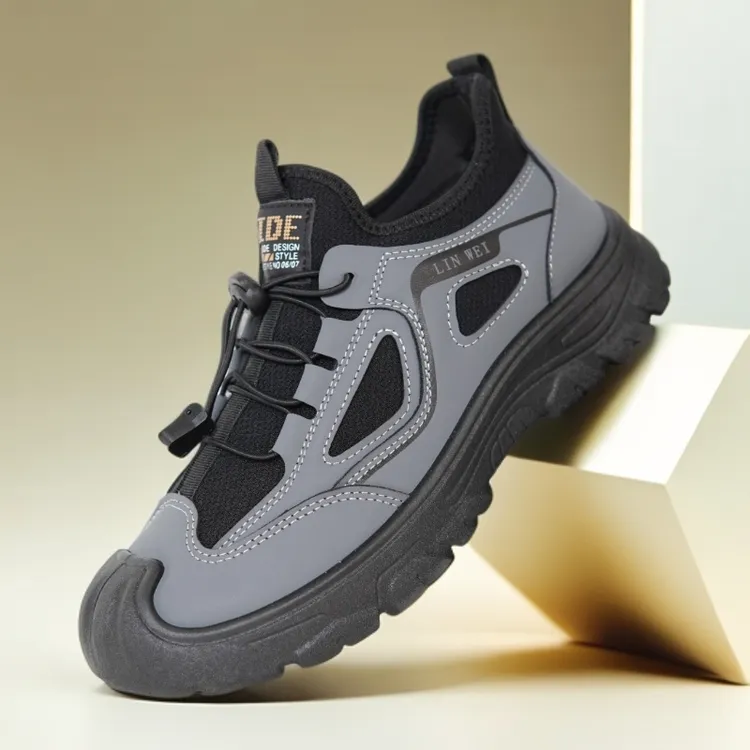 2025秋款爸爸鞋 男士户外一脚蹬休闲鞋 透气轻便百搭中老年健步鞋
