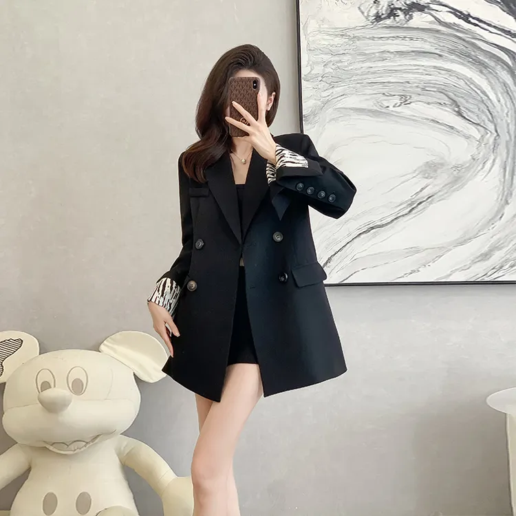 秋季韩版长袖气质宽松休闲西装外套女正装时尚显瘦轻职风小西服