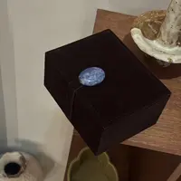 月球来信 首饰盒/箱 品牌设计款绒面大容量便携戒指盒