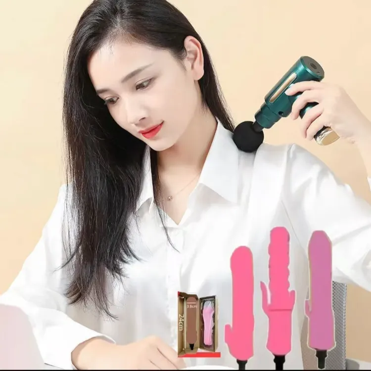 肩颈按摩筋膜枪女生肌肉放多功能电动改装头硅胶松小型按摩器静音