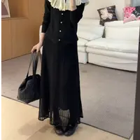 （风琴裙）2025秋季新款高腰显瘦弹力百褶半身裙女百搭气质