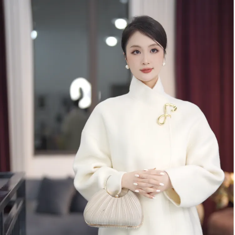 【NNC】乳白色100极细美丽诺羊毛大衣 轻奢气质（含本料腰带）166款