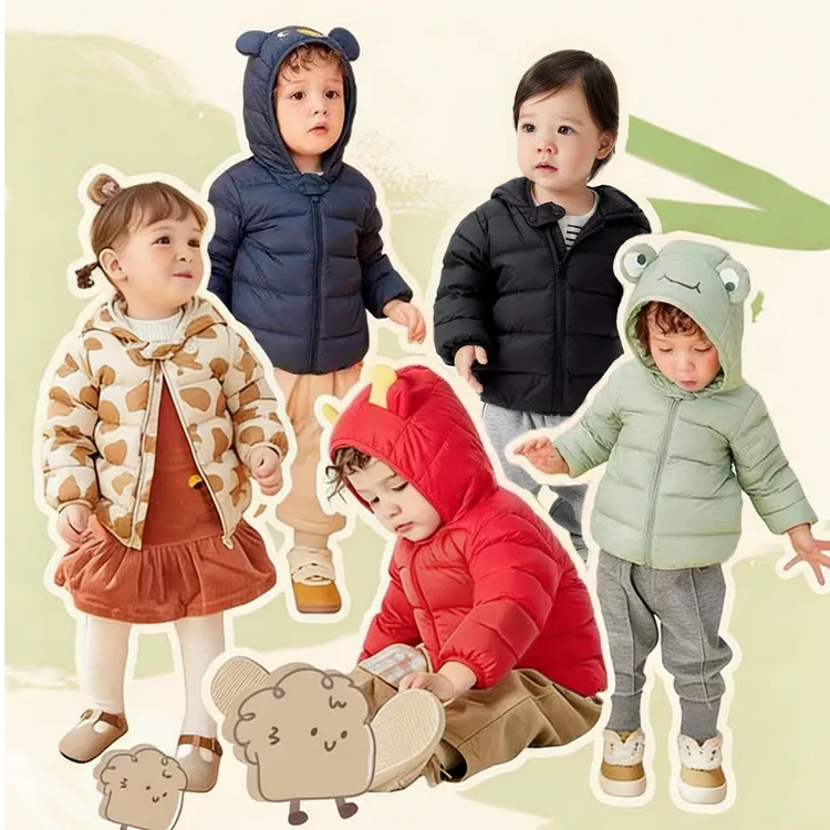 【90绒】2025新款反季冬季宝宝轻薄款羽绒服男女童轻薄冬装连帽儿童