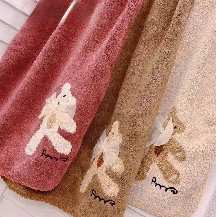 领结熊毛巾浴巾加大加厚超级吸水柔软舒适