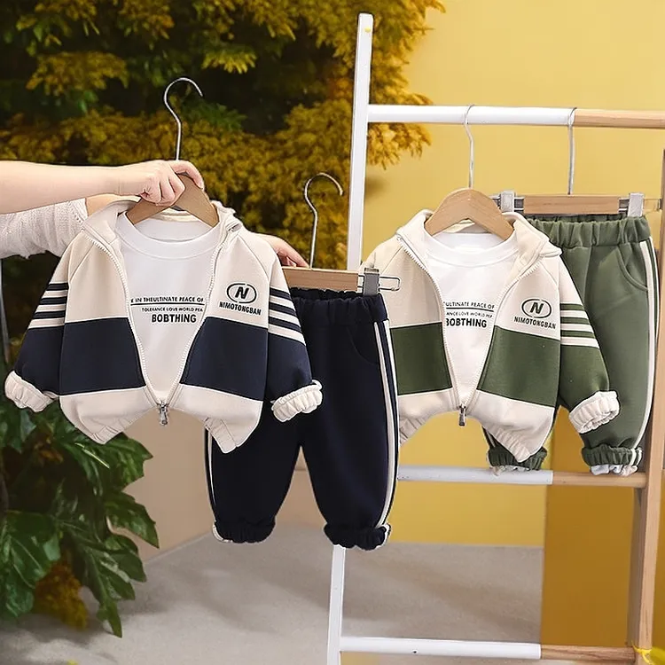 儿童运动洋气休闲男宝帅气春秋装韩版婴儿男童男孩小童时髦秋季